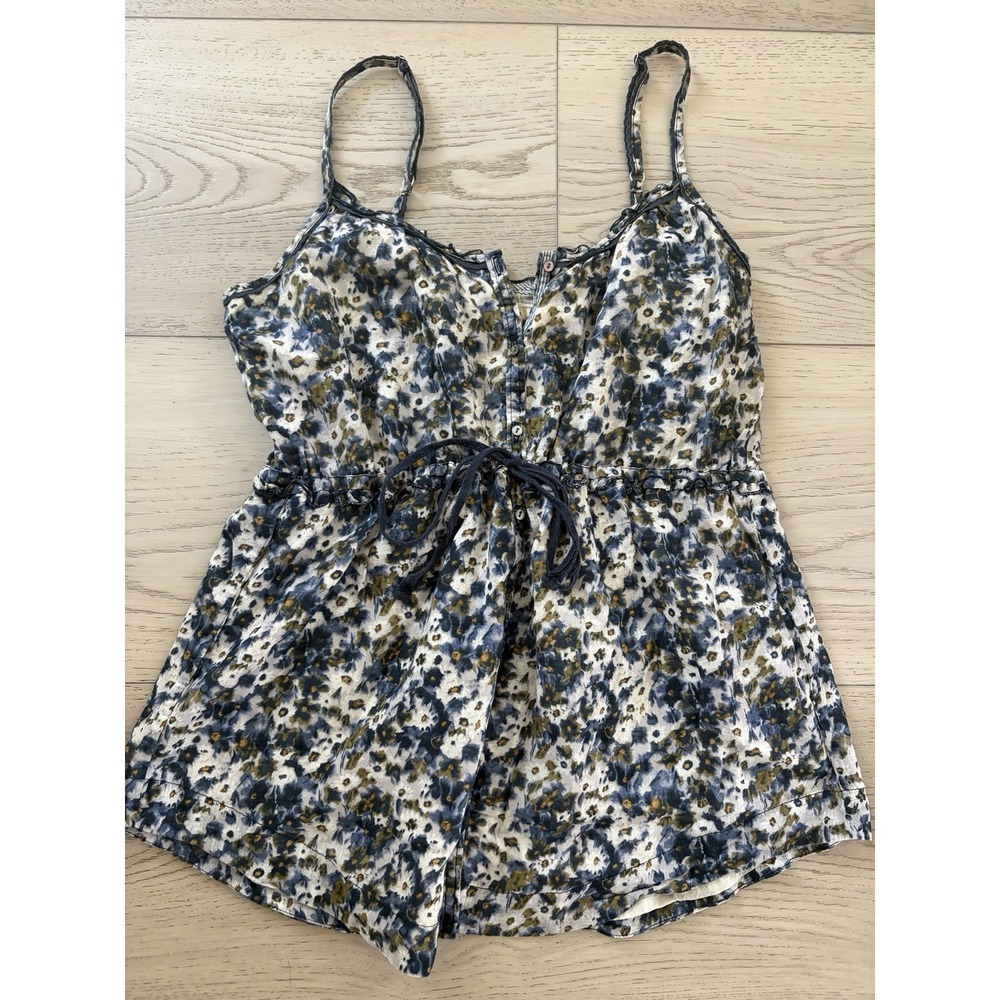 y2k ABERCROMBIE & FITCH floral smocked cami babydoll top SMALL tag